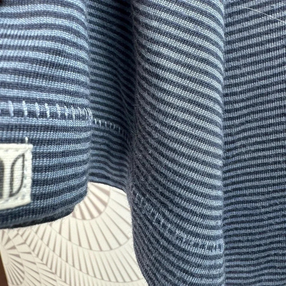 Linksoul‎ Mens Short Sleeve Blue Stripe Polo Shirt with Pocket Size XL - Picture 5 of 5